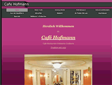 Tablet Screenshot of cafe-hofmann.com